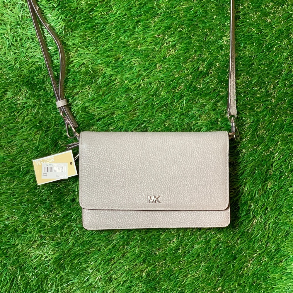 Light Gray Michael Kors Crossbody Purse